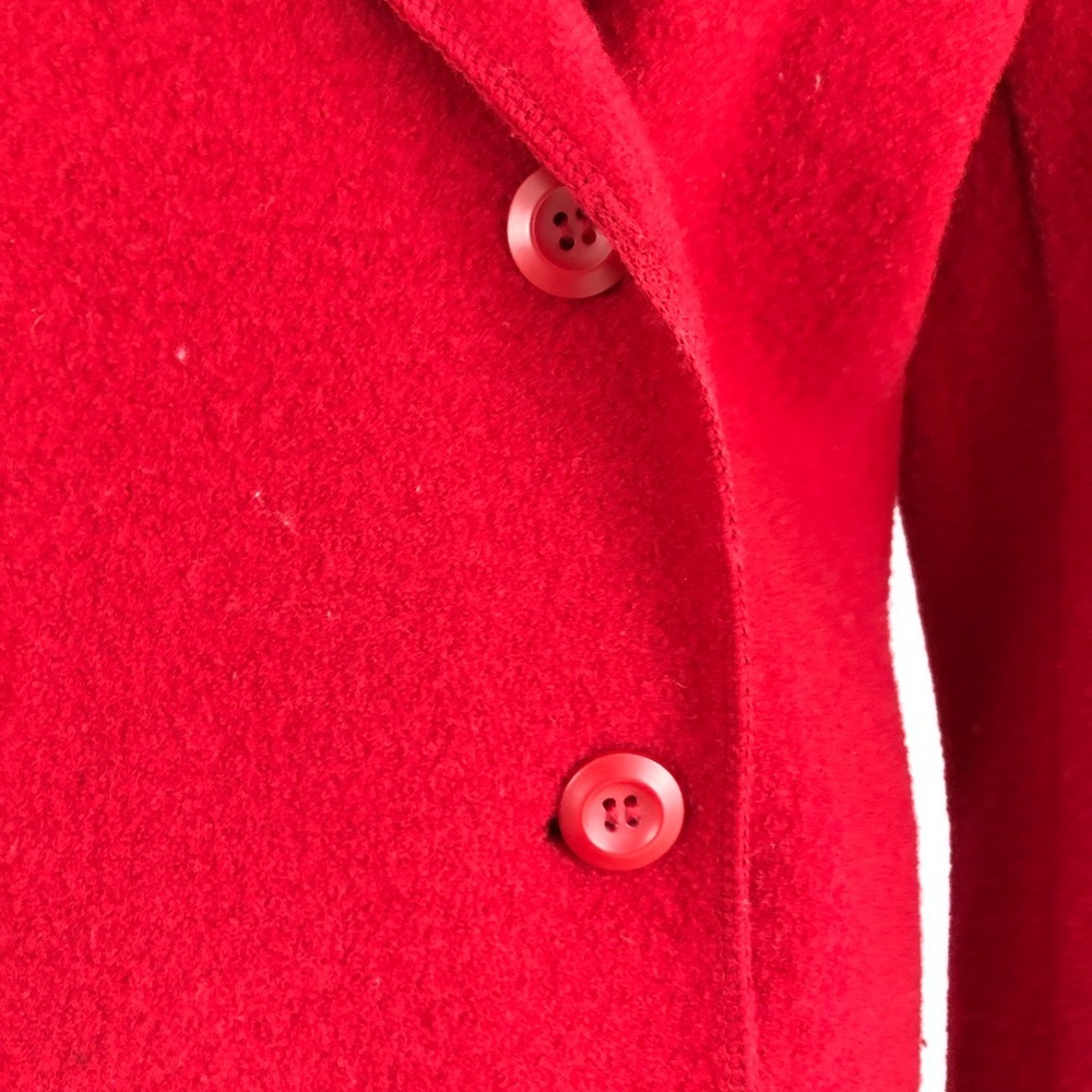 Casual Corner Wool Red Double Breasted Jacket - Picture 3 of 11